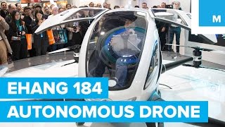 Still from Ehang 184 Autonomous Manned Vehicle Drone | CES 2016