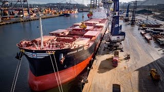 Still from Drone Aerial Footage for Promo Video at PD Ports Teesport for Glencore flying a DJI Inspire 1 Pro